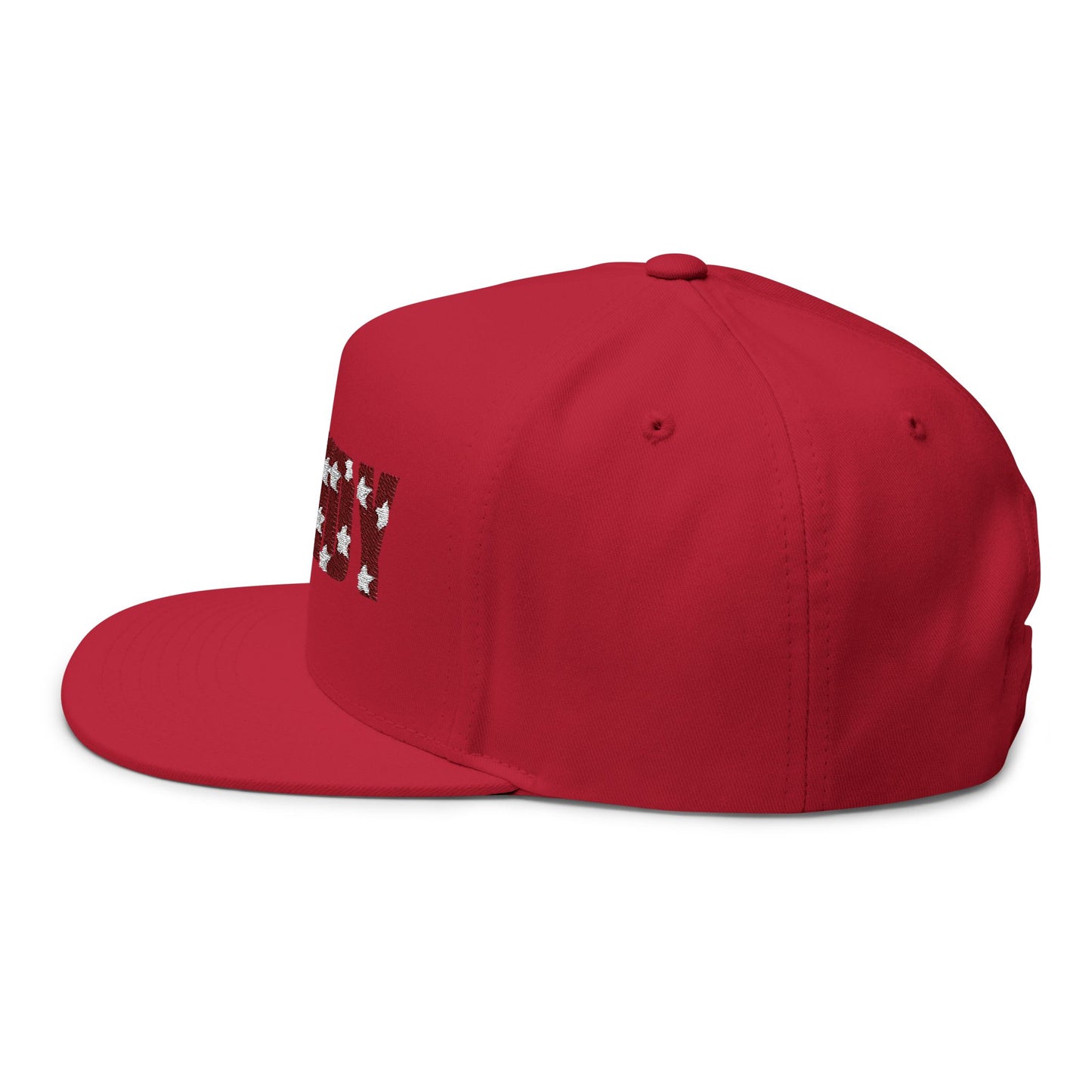Howdy Embroidered Flat Bill Cap — Western Patriotic Snapback Hat