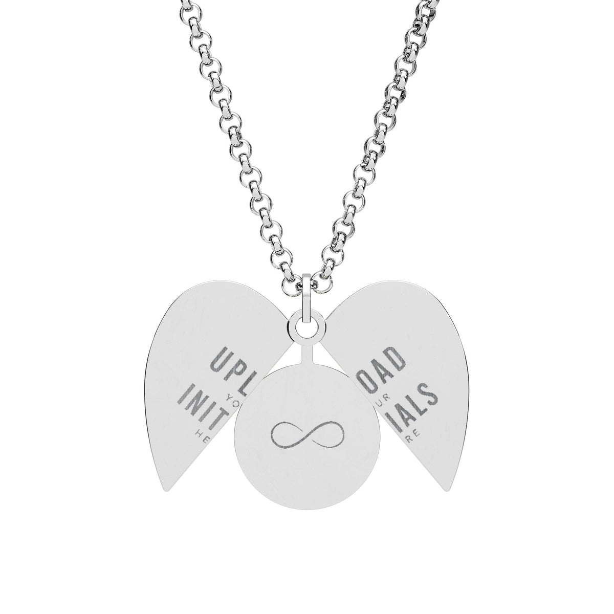 Heart Necklace – Split Locket with Personalized Initials