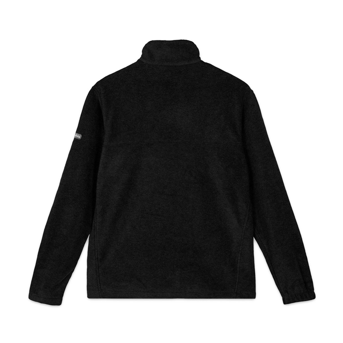 Embroidered Columbia Fleece Jacket — Cozy Dark Gray Outdoor Zip-Up