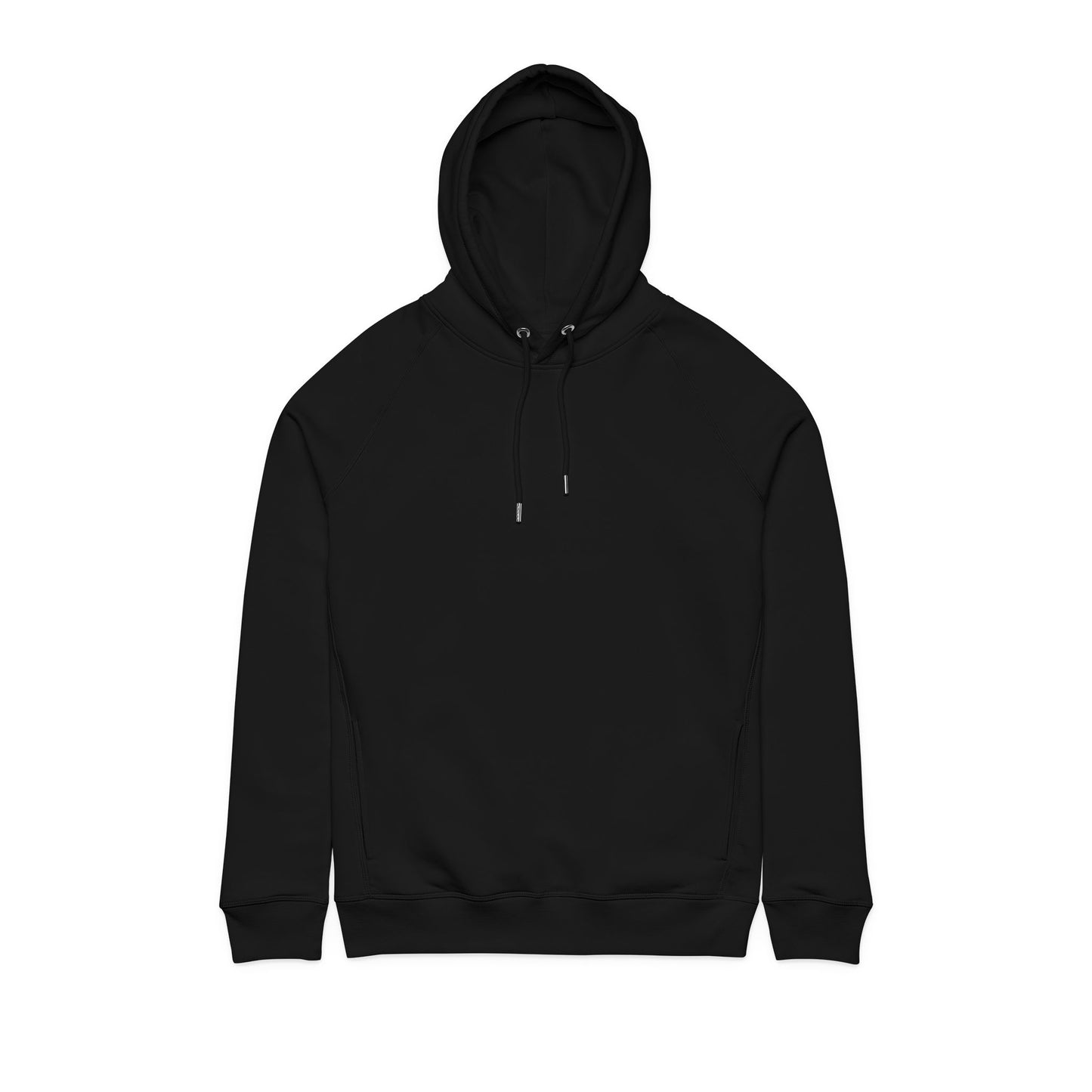 No Fear Hoodie — Minimalist Black Pullover with Back 'No Fear.' Text
