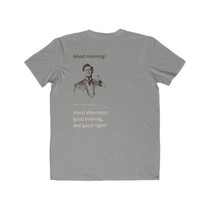 Good Morning Tee — Retro Greeting Graphic Men’s T‑Shirt