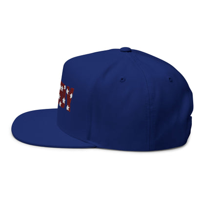 Howdy Embroidered Flat Bill Cap — Western Patriotic Snapback Hat