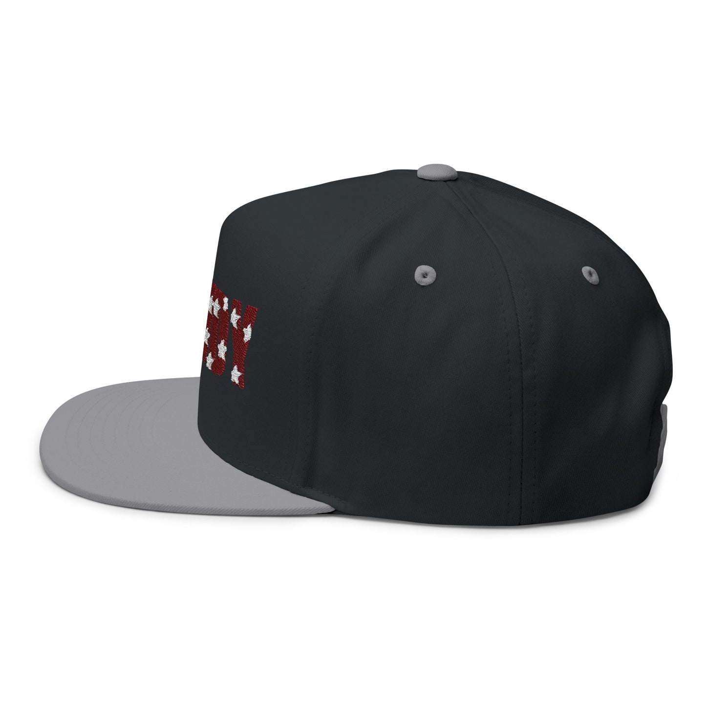 Howdy Embroidered Flat Bill Cap — Western Patriotic Snapback Hat