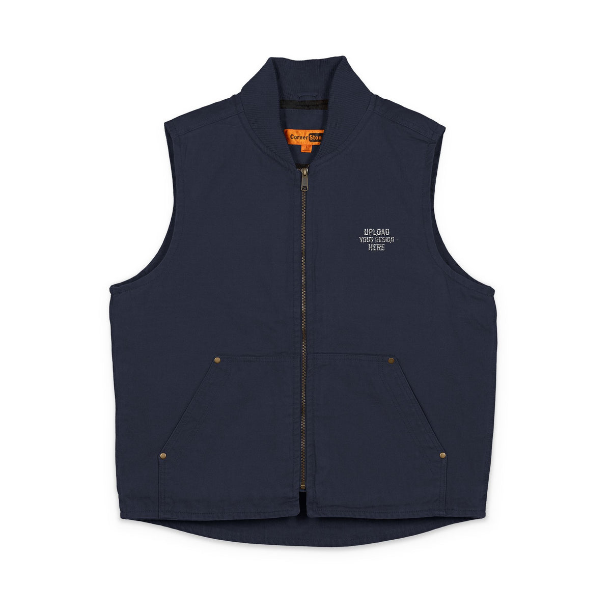 Washed Duck Cloth Vest (Embroidery)