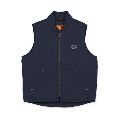 Washed Duck Cloth Vest (Embroidery)