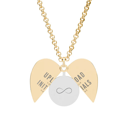 Heart Necklace – Split Locket with Personalized Initials