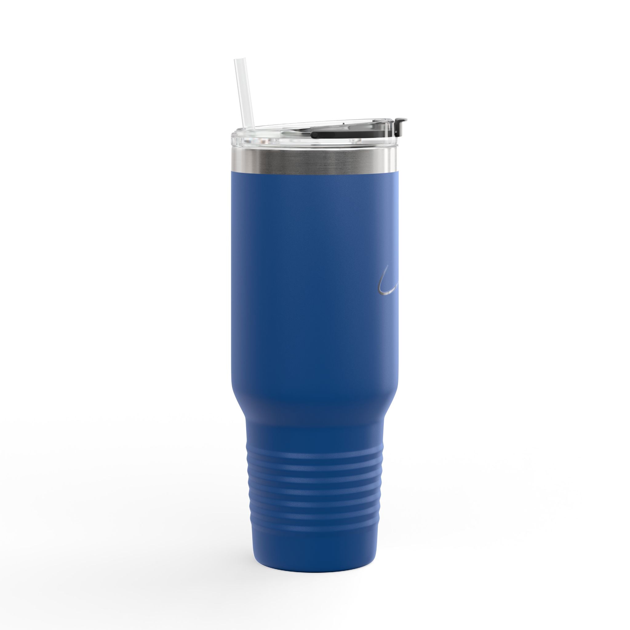 40oz Insulated Travel Mug — Red Tumbler with Airplane Design