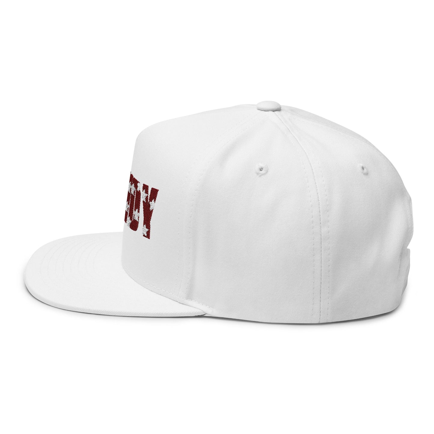 Howdy Embroidered Flat Bill Cap — Western Patriotic Snapback Hat