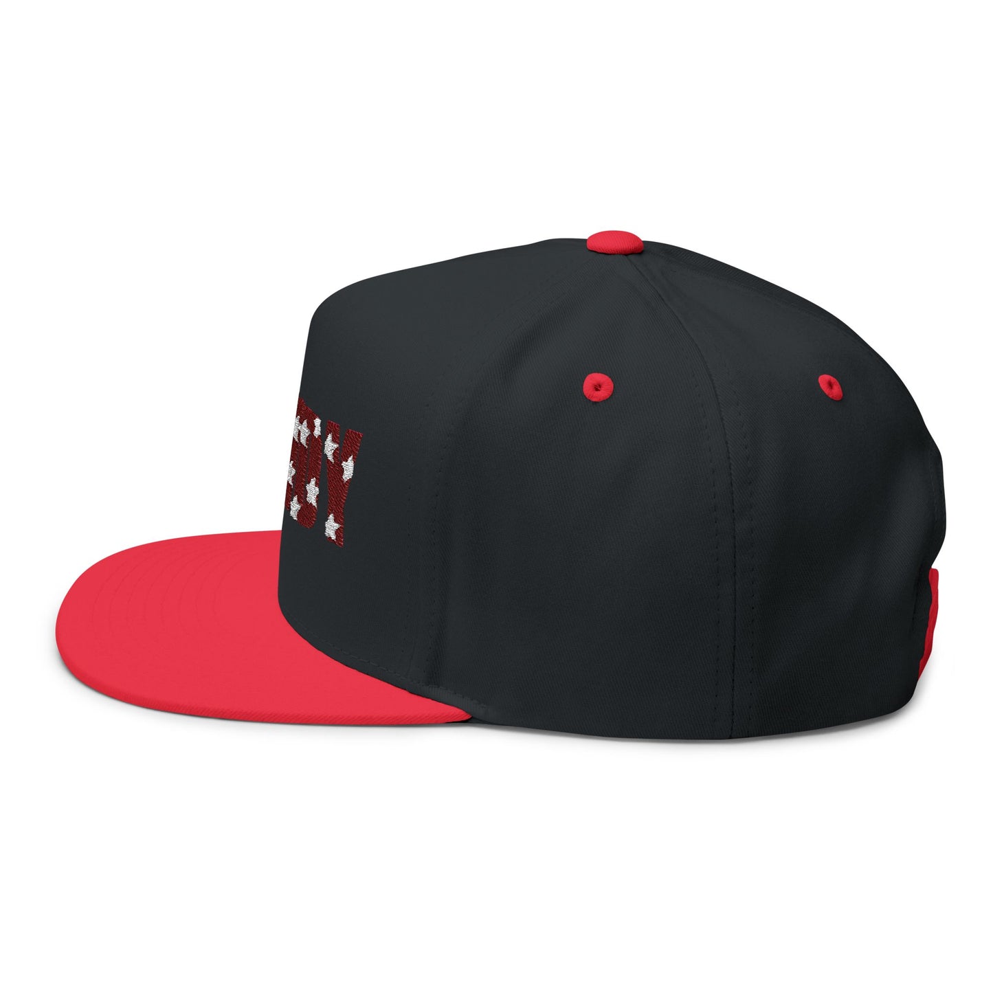 Howdy Embroidered Flat Bill Cap — Western Patriotic Snapback Hat