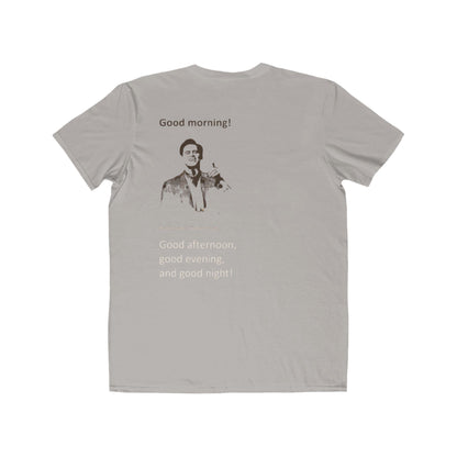 Good Morning Tee — Retro Greeting Graphic Men’s T‑Shirt