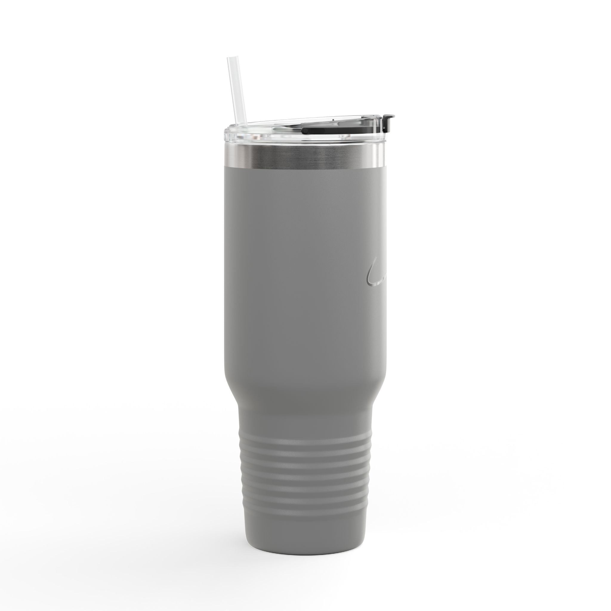 40oz Insulated Travel Mug — Red Tumbler with Airplane Design