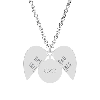 Heart Necklace – Split Locket with Personalized Initials