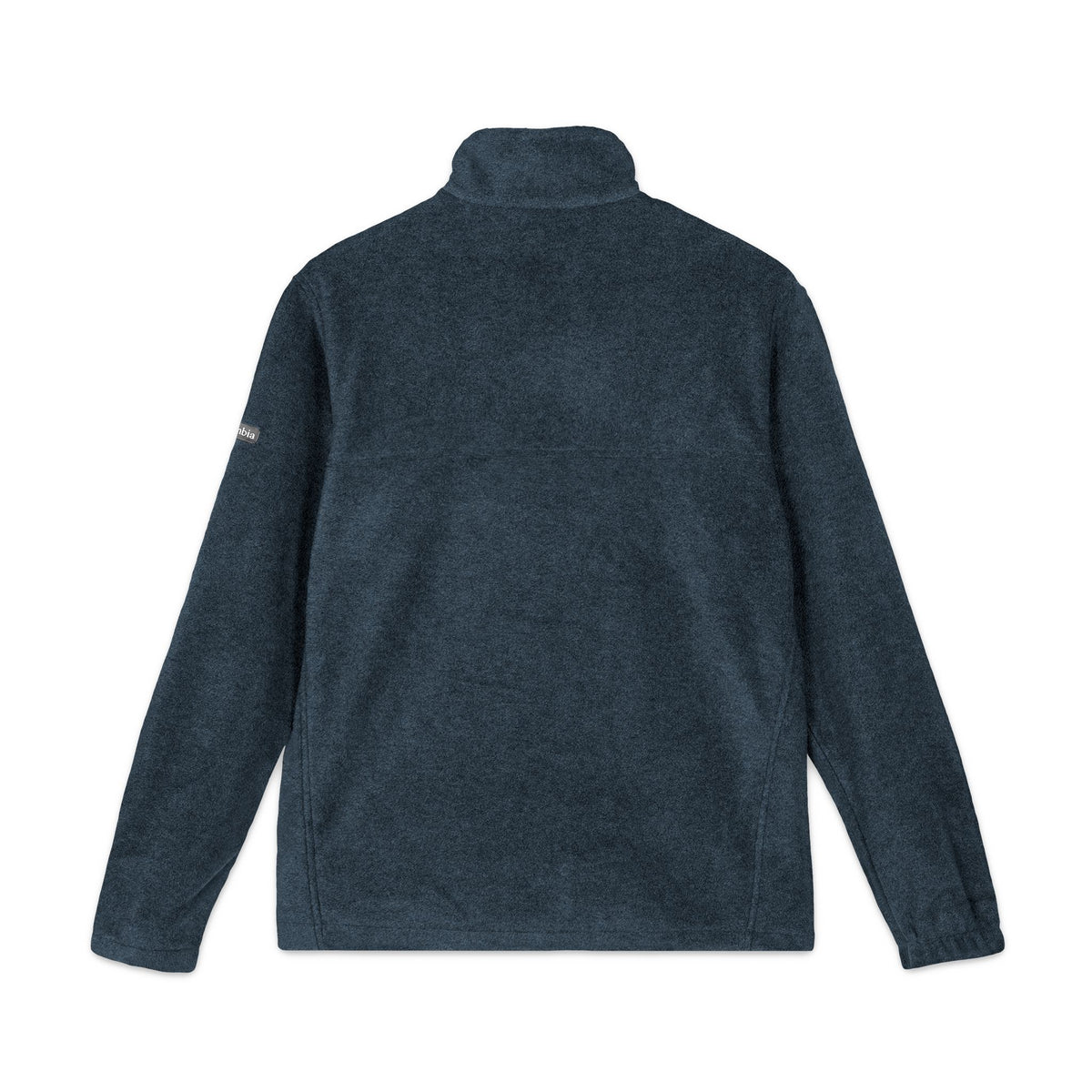 Embroidered Columbia Fleece Jacket — Cozy Dark Gray Outdoor Zip-Up