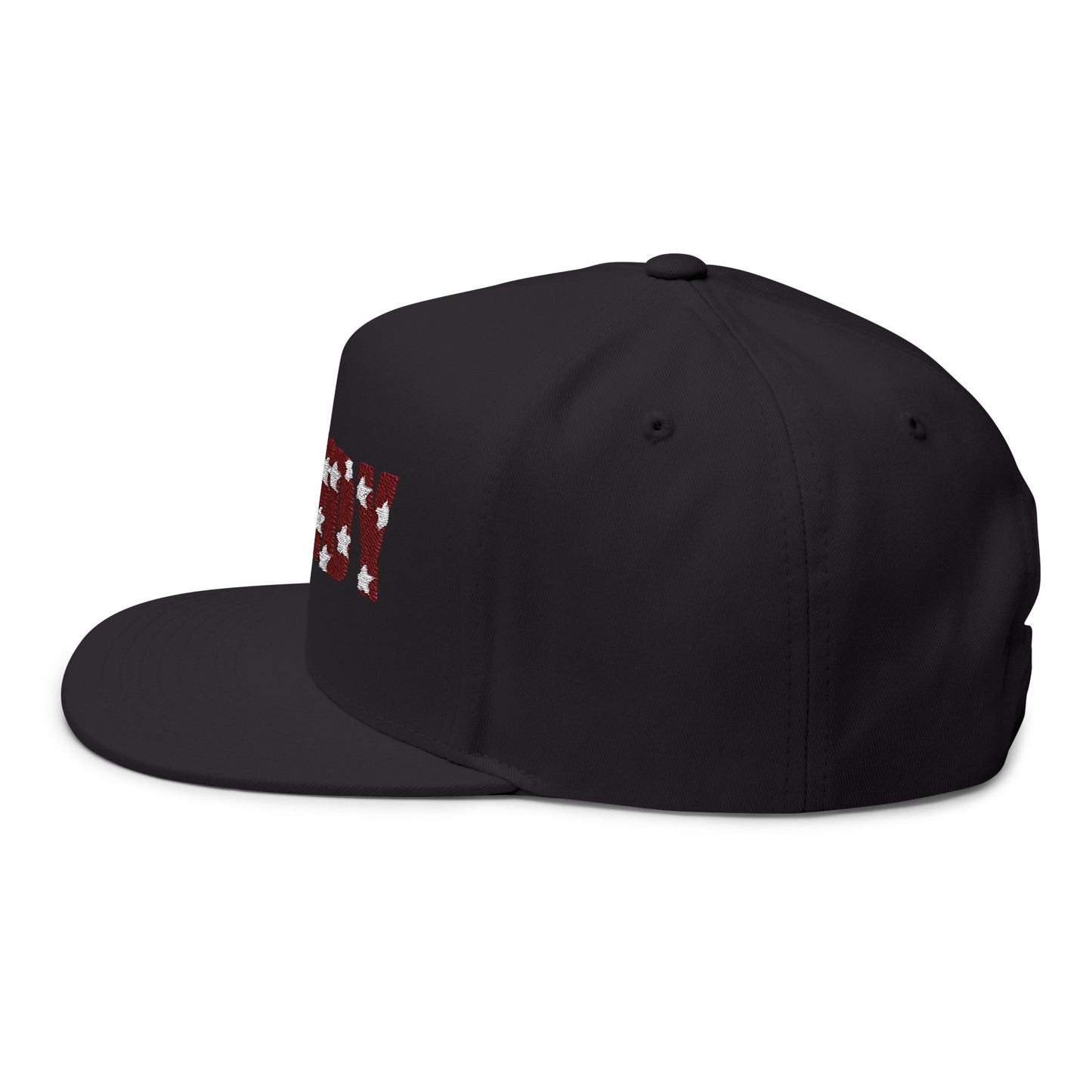 Howdy Embroidered Flat Bill Cap — Western Patriotic Snapback Hat