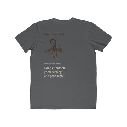 Good Morning Tee — Retro Greeting Graphic Men’s T‑Shirt