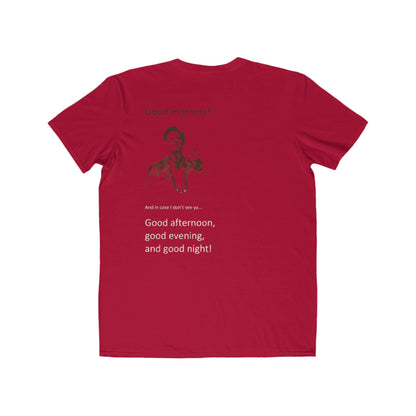 Good Morning Tee — Retro Greeting Graphic Men’s T‑Shirt