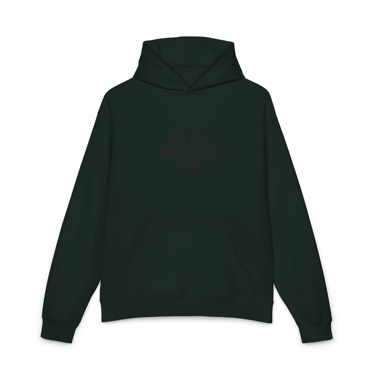 Relaxed Hoodie — Minimal Black Graphic Hoodie with Subtle Text