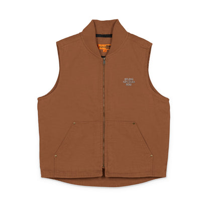 Washed Duck Cloth Vest (Embroidery)