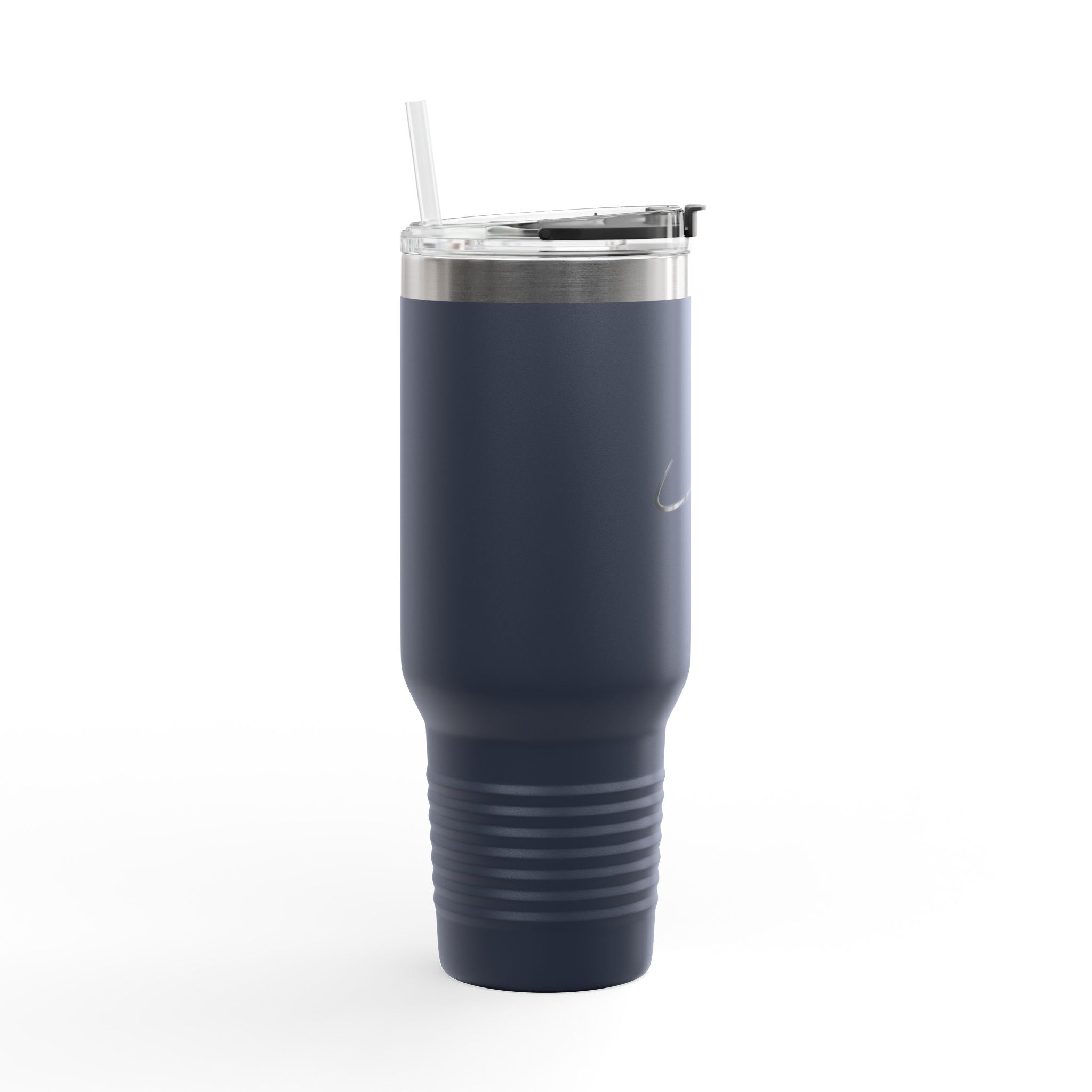 40oz Insulated Travel Mug — Red Tumbler with Airplane Design