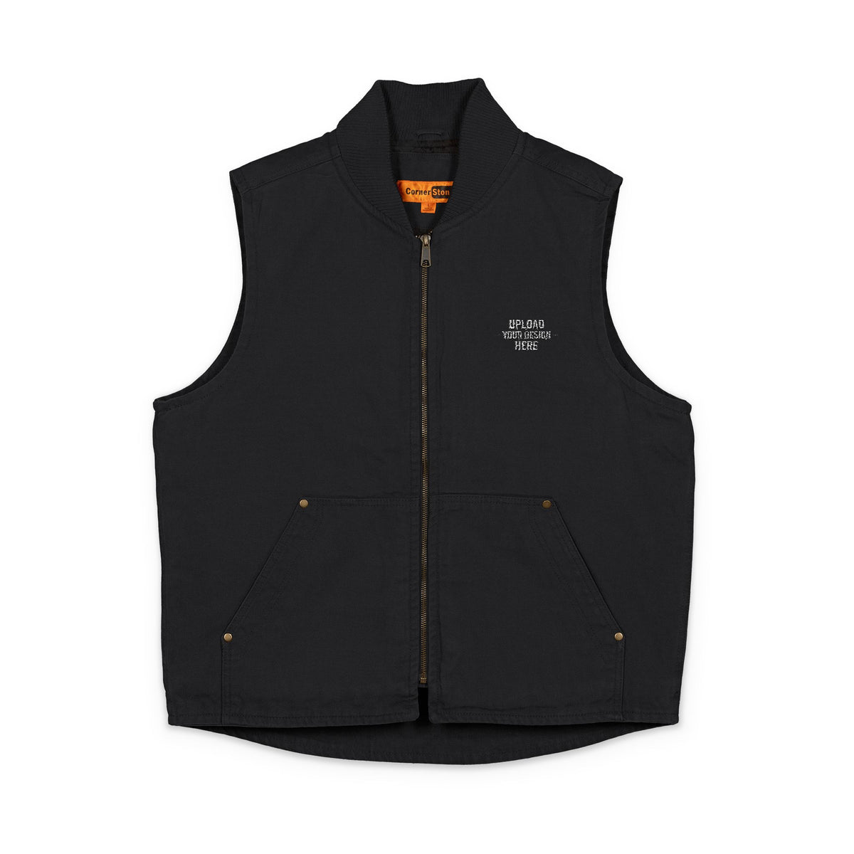 Washed Duck Cloth Vest (Embroidery)