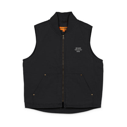 Washed Duck Cloth Vest (Embroidery)